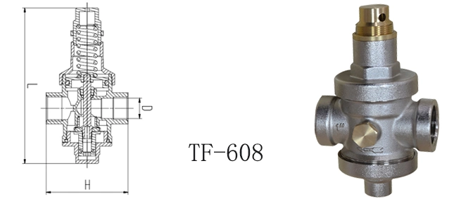 Pressure Reducing Control Valve Cryogenic Valve Industrial Cooling Valve Spring Brass Refrigerant Safety Relief/Reducing Valve for Cooling/Freezing Equipment